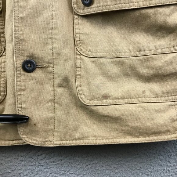 Orvis Barn Coat Jacket Tan Corduroy Collar Quilted Lining Mens XL - Picture 9 of 15